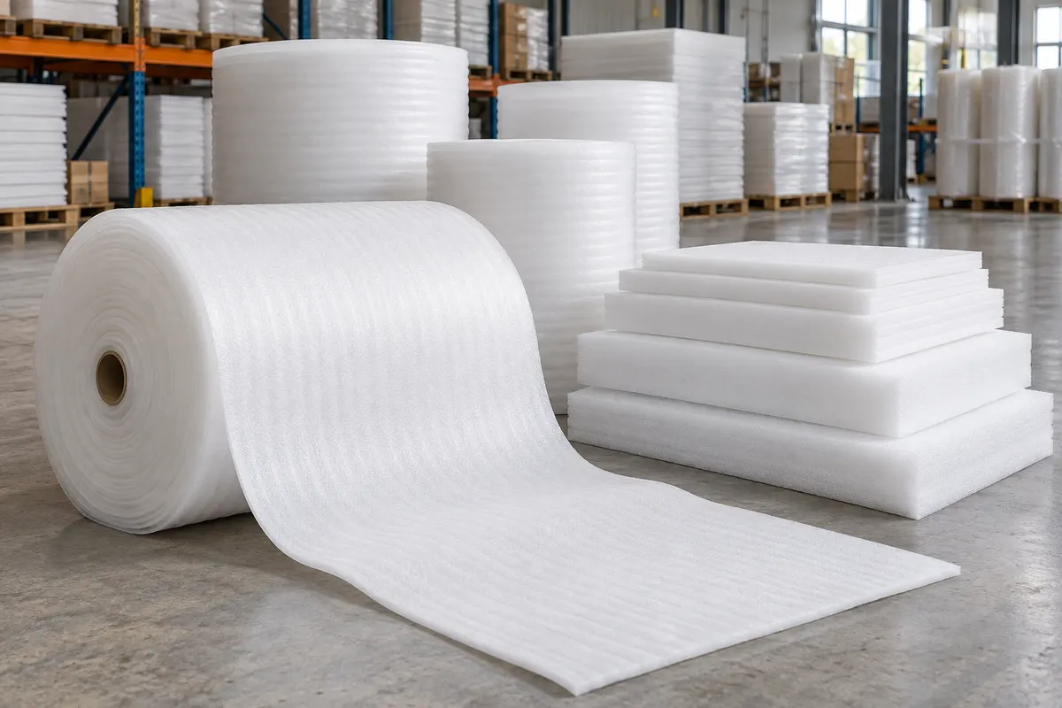 Xốp PE foam dạng cuộn và tấm nhiều độ dày