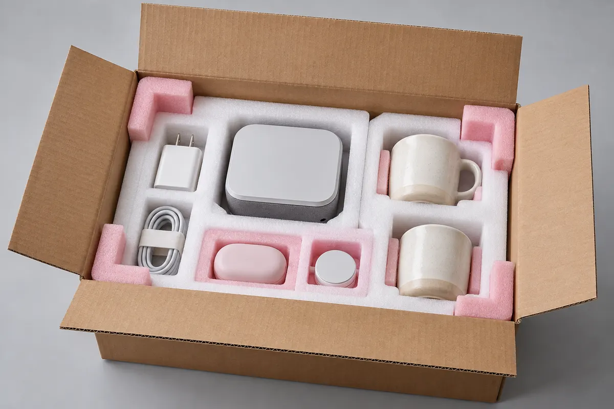 Xốp PE định hình, góc chèn bảo vệ hàng trong thùng carton